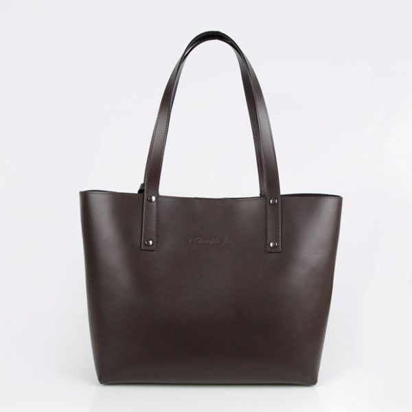 Жіноча шкіряна сумка - шопер МІС 192753 коричнева