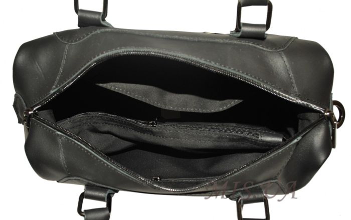 Жіноча шкіряна сумка 0657 чорна