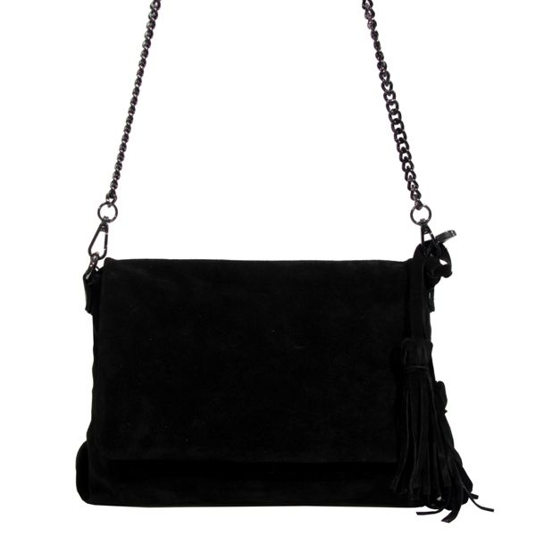 Женская замшевая сумка МІС 2649 черная