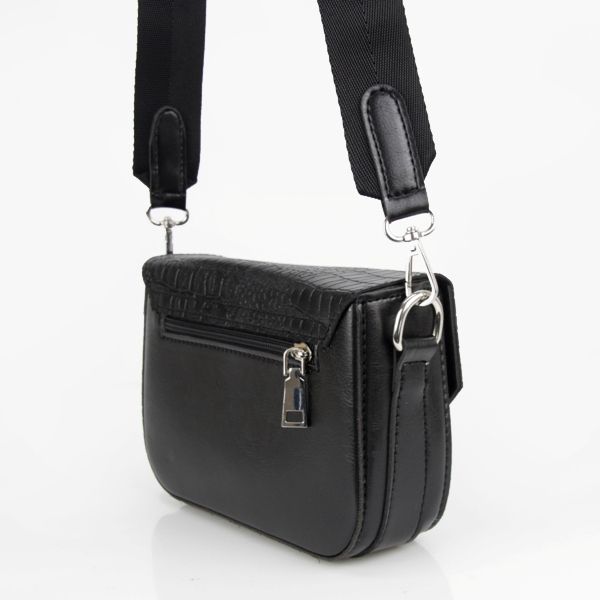 Женская сумка МІС 36018 черная с принтом