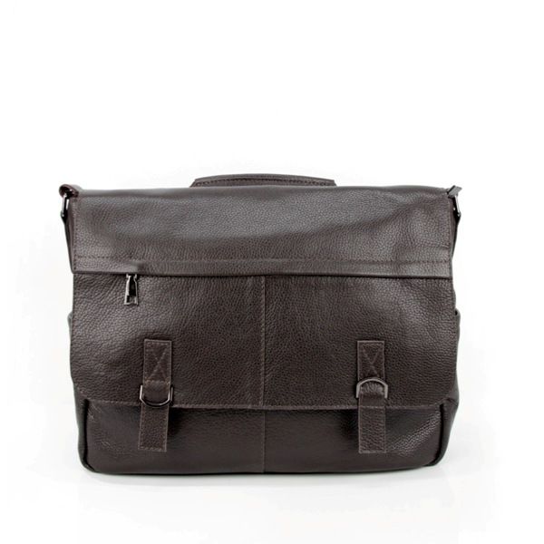 Чоловіча шкіряна сумка - портфель Vesson 4625 коричнева