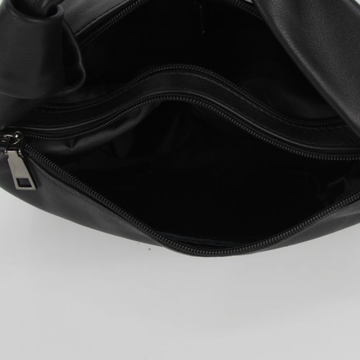 Жіноча шкіряна сумка МІС 2749 чорна