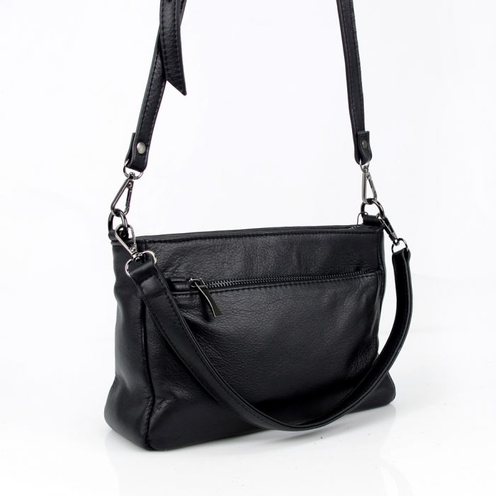Женская кожаная сумка МІС 2619 черная