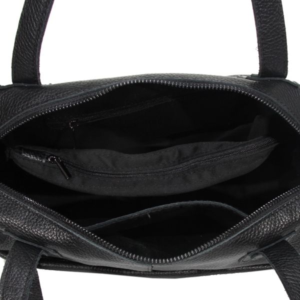 Жіноча шкіряна сумка МІС 2622-1 чорна