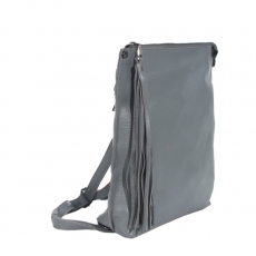 Городской кожаный рюкзак МIС 2681 серый