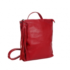 Городской кожаный рюкзак МIС 2681 красный