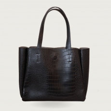 Женская сумка МІС 35458 коричневая с принтом