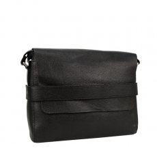 Мужская кожаная сумка-портфель Vesson 4708 черная 