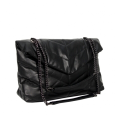 Женская кожаная сумка МІС 2729 черная