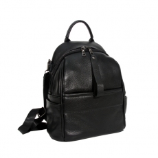 Городской кожаный рюкзак МIС 2693 черный