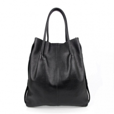 Жіноча  шкіряна сумка МІС 2781 чорна