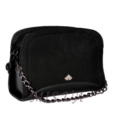 Женская замшевая сумка МIС 0693 черная 