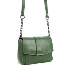 Женская кожаная сумка МІС 2688 зеленая