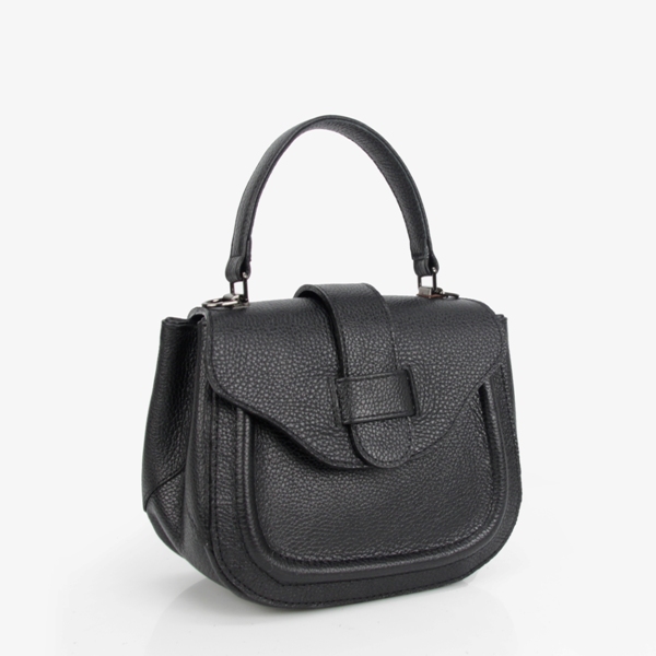 Жіноча шкіряна сумка МІС 2770 чорна
