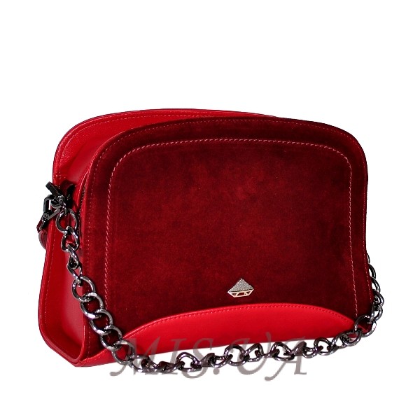 Женская замшевая сумка МIС 0693 бордовая