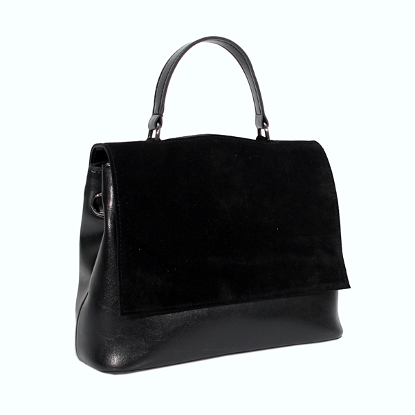 Женская замшевая сумка МІС 0759 черная