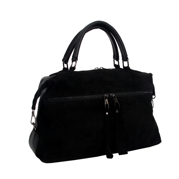 Женская комбинированная сумка МІС 2608 черная