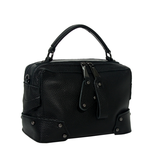 Женская кожаная сумка MIC 2703 черная