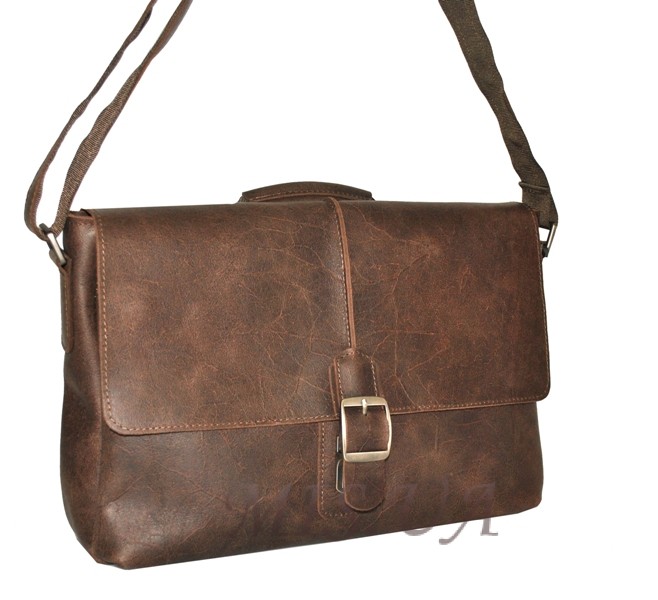 Мужской кожаный портфель 4381 коричневый