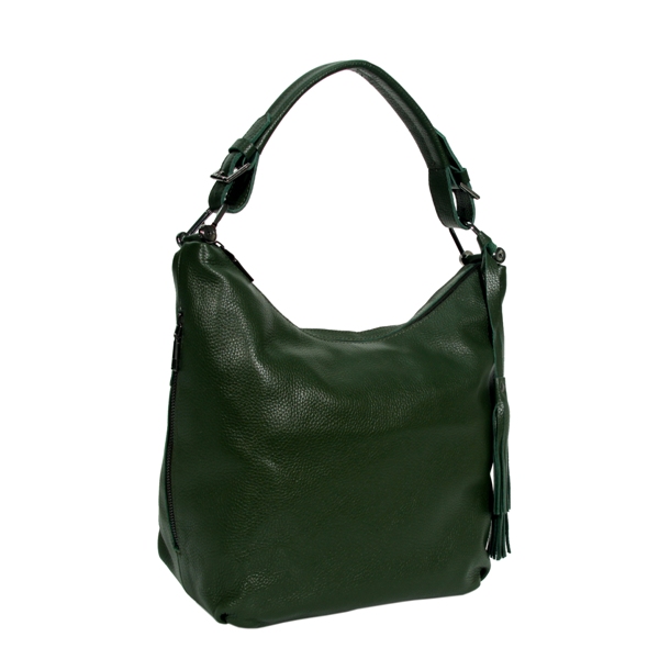 Жіноча шкіряна сумка МІС 2639 зелена