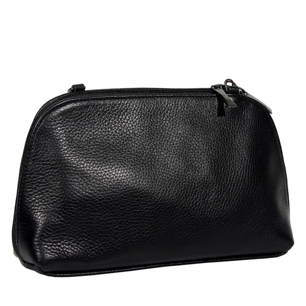 Жіноча шкіряна сумка МІС 2666 чорна