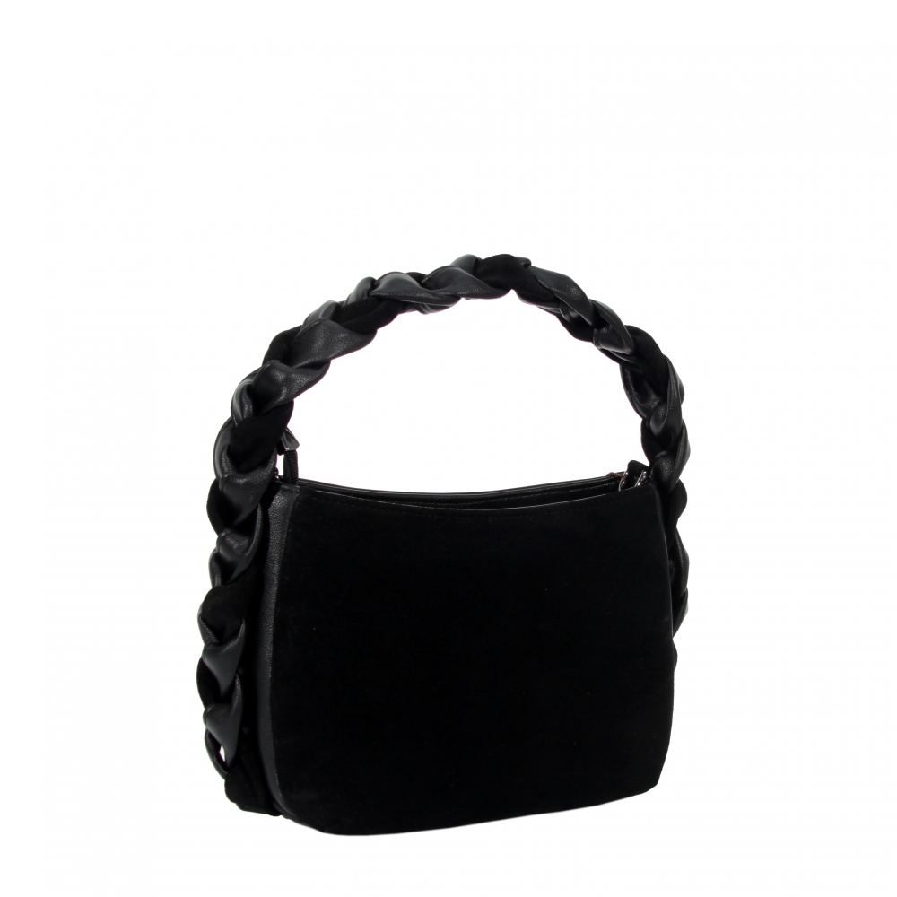 Жіноча замшева сумка МІС 0761 чорна