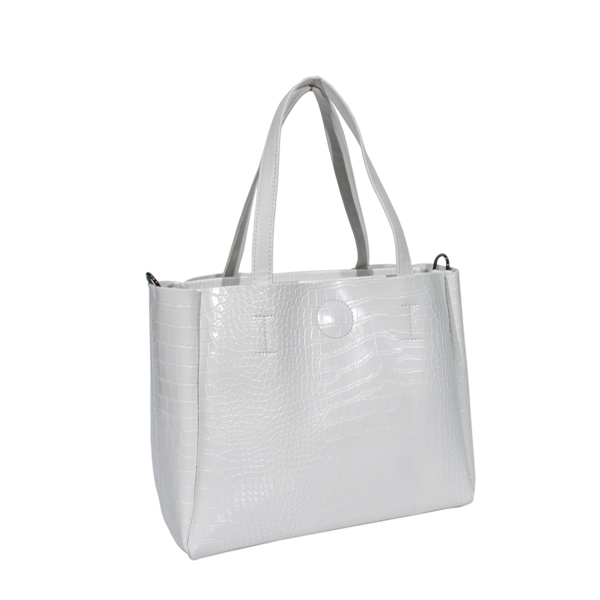 Жіноча сумка МІС 35458 біла з тисненням