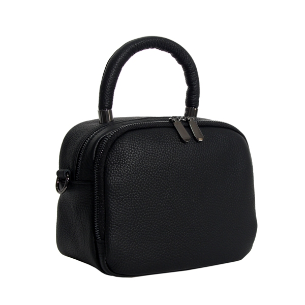Женская кожаная сумка МІС 2663 черная